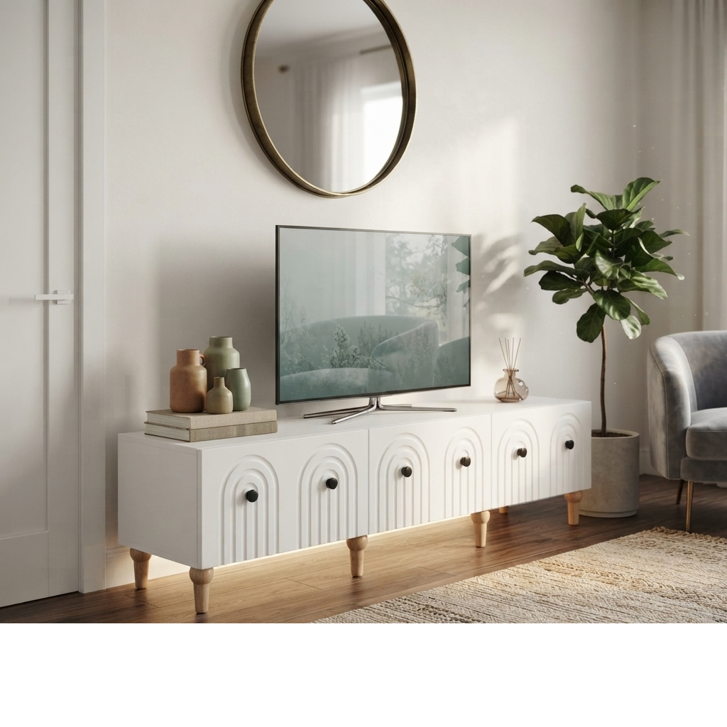 Meuble TV Blanc Mat / Victoria