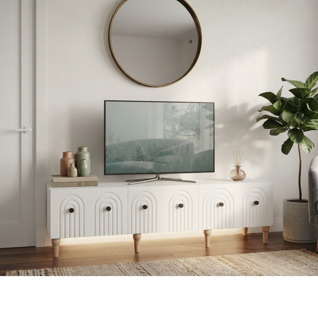 Meuble TV Blanc Mat / Victoria