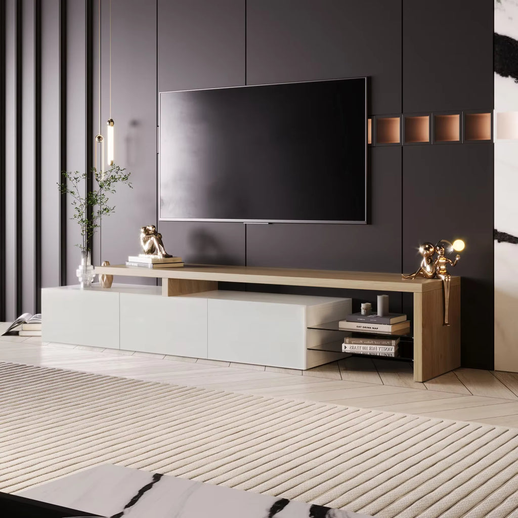 Meuble TV Design Moderne avec Éclairage LED