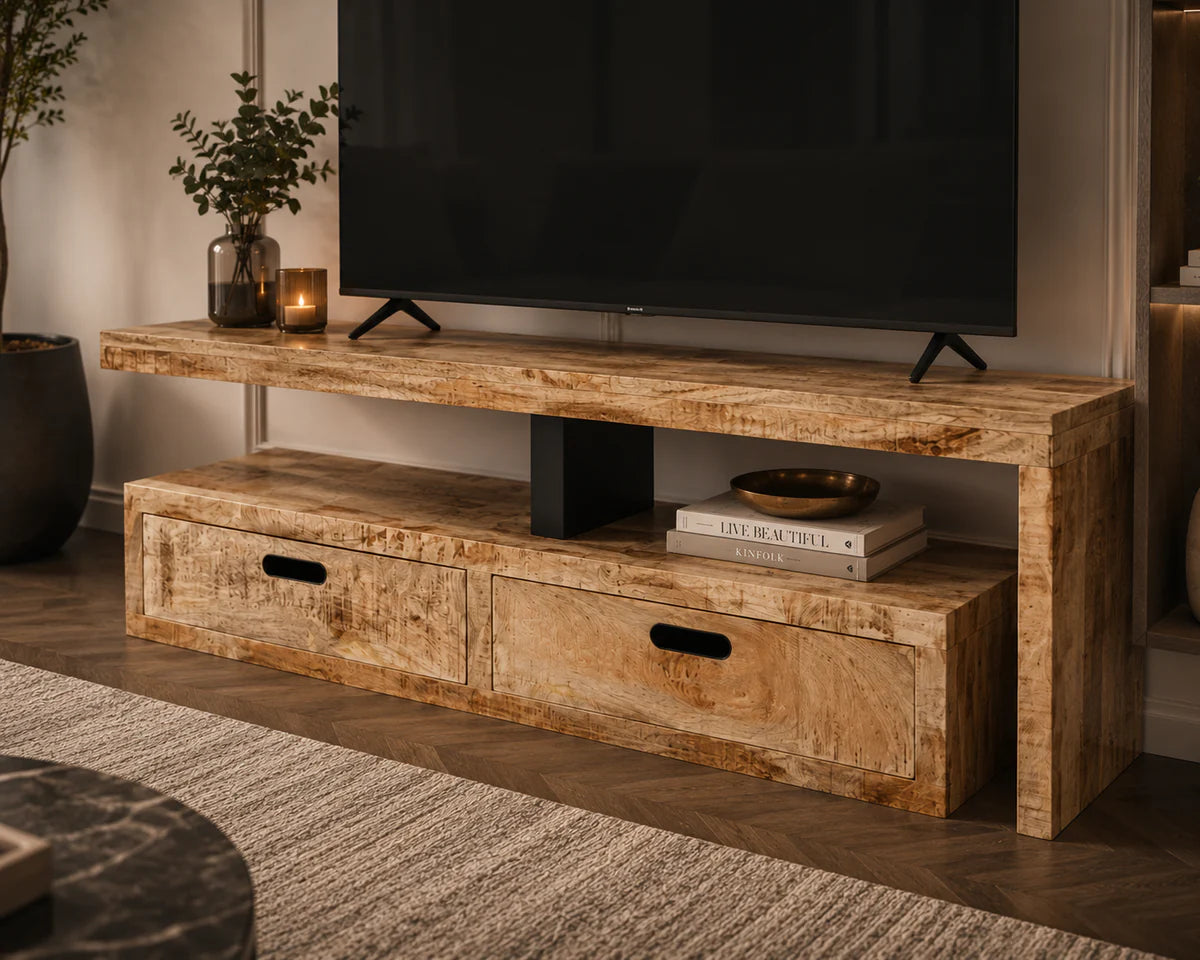 Meuble TV Bois Massif Modulable / Éléonore