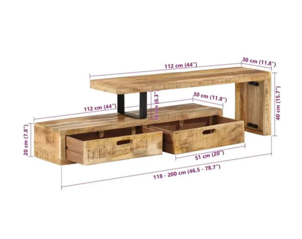 Meuble TV Bois Massif Modulable / Éléonore