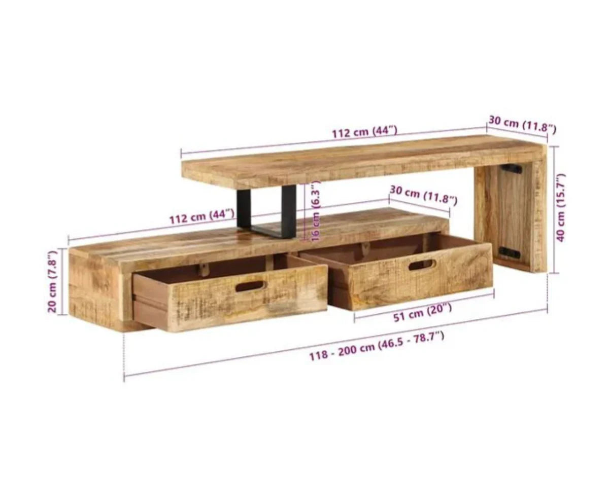 Meuble TV Bois Massif Modulable / Éléonore