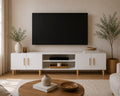 Meuble TV Blanc et Or / Alphonse