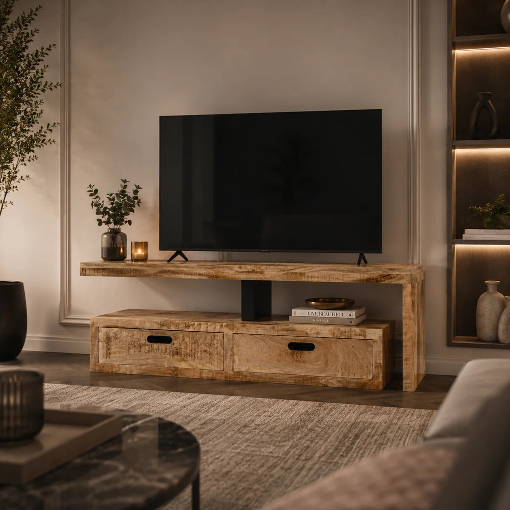 Meuble TV Bois Massif Modulable / Éléonore
