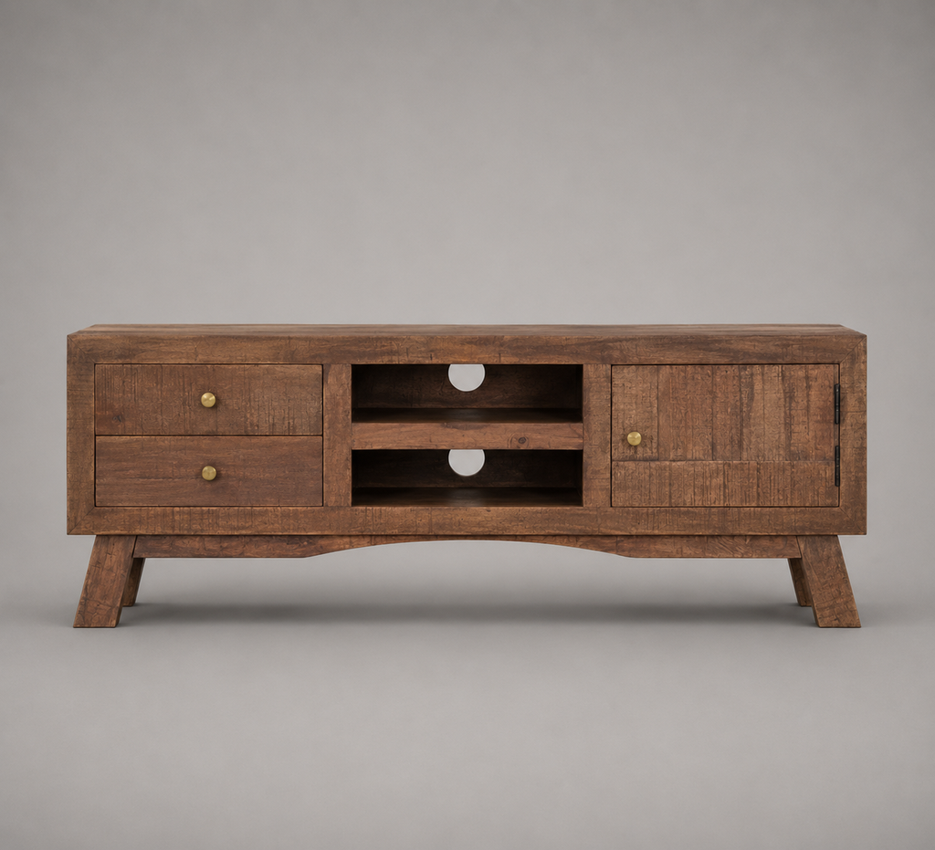 Meuble TV Bois de Manguier Vintage 110 cm