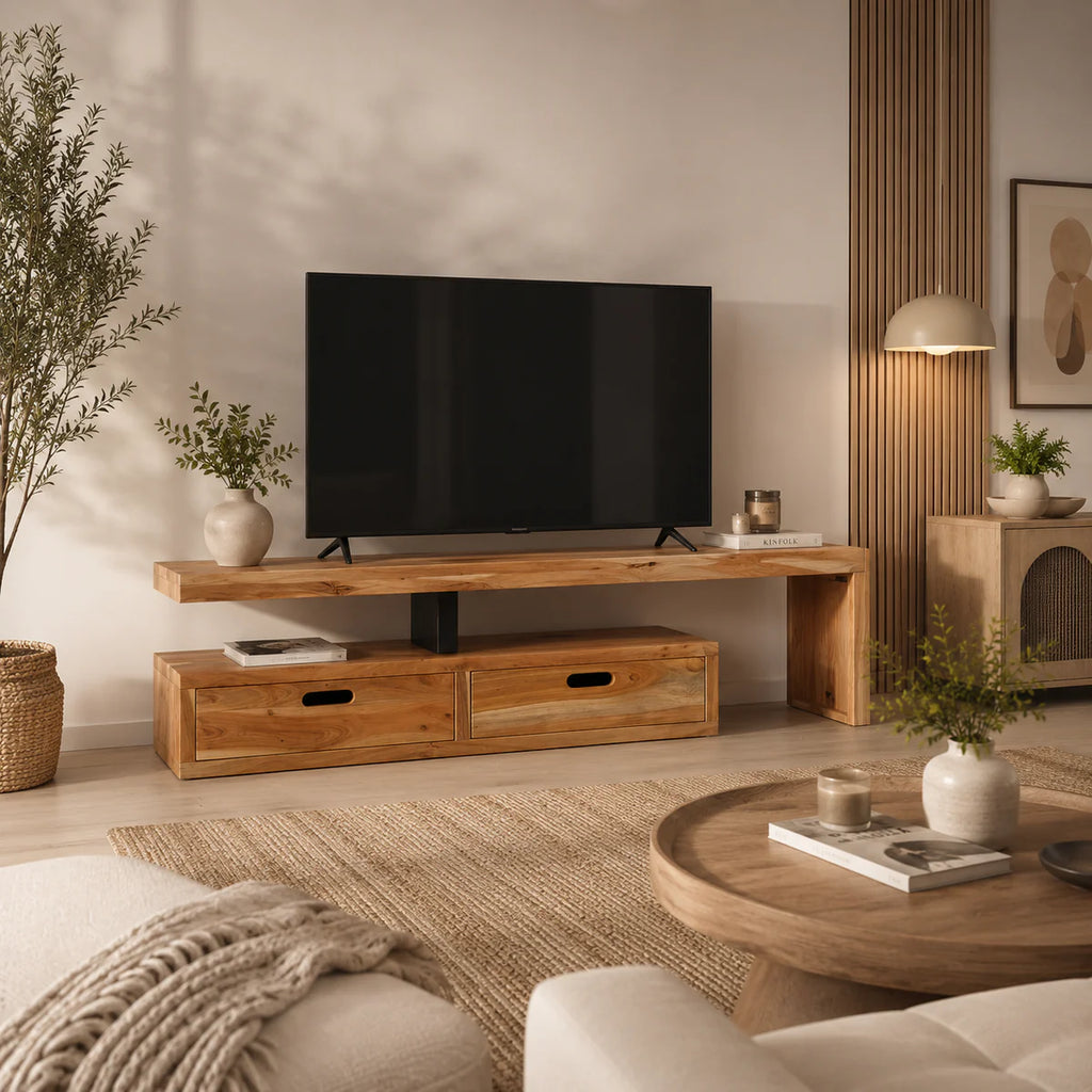 Meuble TV Bois Massif Modulable / Éléonore