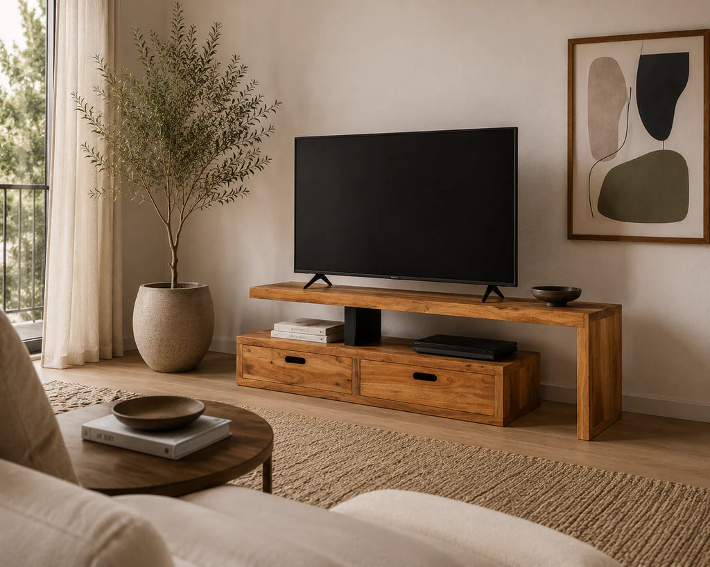 Meuble TV Bois Massif Modulable / Éléonore